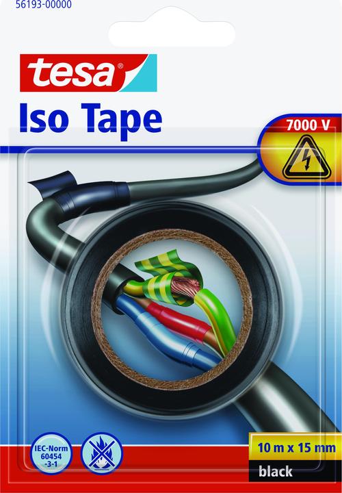 Actual product image tesa Electrical insulating tape, heat-resistant adhesive tape for insulating, repairing & bundling (15 mm)