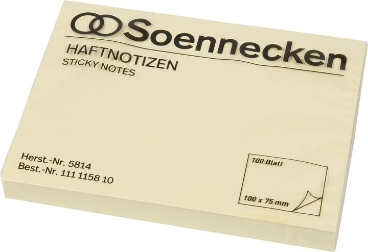 Actual product image Soennecken Notepad 10 x 7.5 cm, 12 x 100 sheets, Yellow (10 x 7.5 cm)