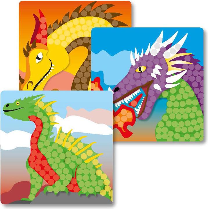 Image du produit PlayMais Cartes en mosaïque pour décorer des dragons fantastiques