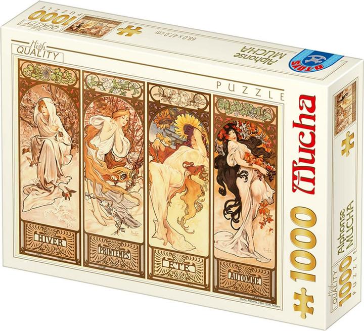 Produktbild D-Toys Puzzle 1000 Alfons Mucha, Vier Jahreszeiten (1000 Teile)
