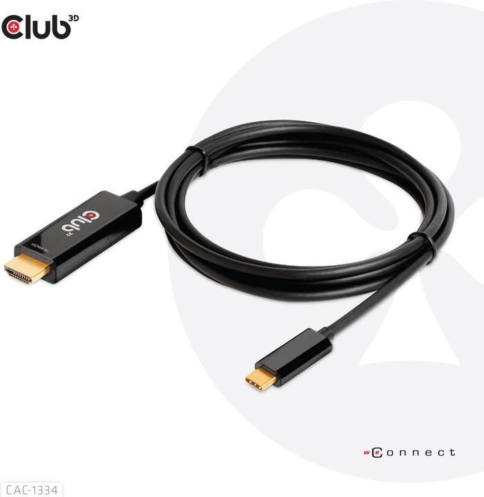 Produktbild Club 3D HDMI (Typ A) — USB Typ C (1.80 m, HDMI, USB Typ C)