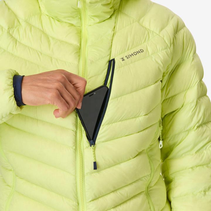 Actual product image Simond Women's mountaineering down jacket - Lemon yellow (S)
