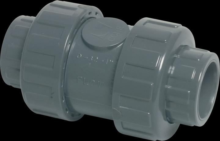 Produktbild Profec Kegelrückschlagventil PVC-U 25 mm Klebemuffe 16bar DN20 Grau Typ 5000