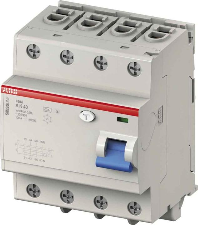 Image du produit ABB Disjoncteur différentiel 4 pôles 40A 0,03A