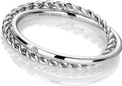 Hot Diamonds Luxury silver ring with the right diamond Jasmine DR210 - Circuit: 50 mm (50)
