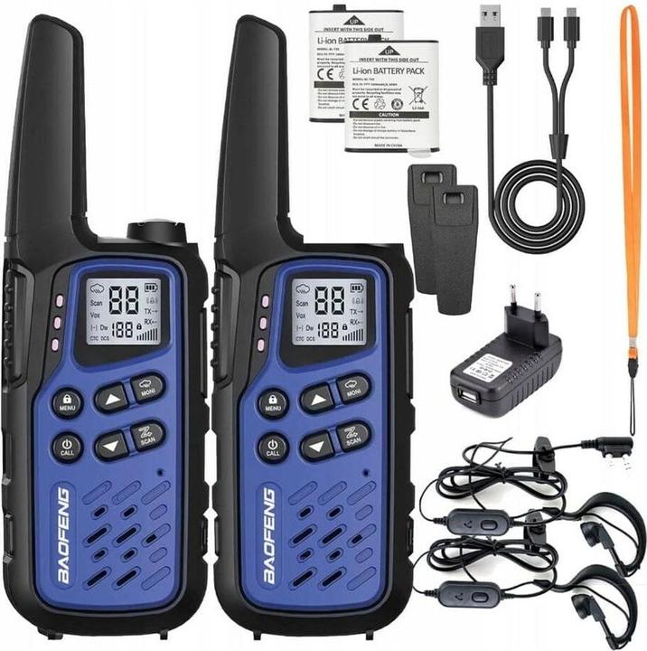 Actual product image Baofeng Krótkofalówka BF-T25E Dark Blue (10 km)