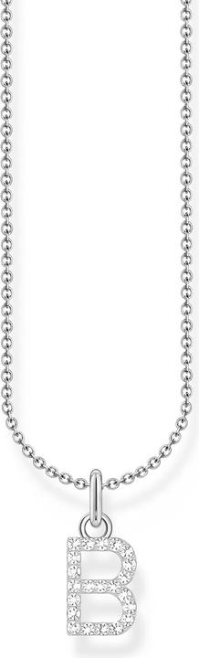 Thomas Sabo Kette mit Buchstaben-Anhänger B Silber (925er Silber, 38 - 45 cm)