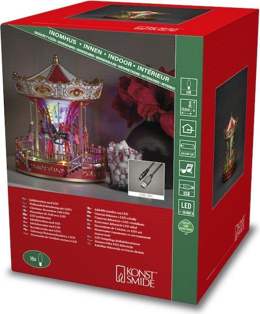 Actual product image Konstsmide 4252-000 LED scenery "Carousel", with music