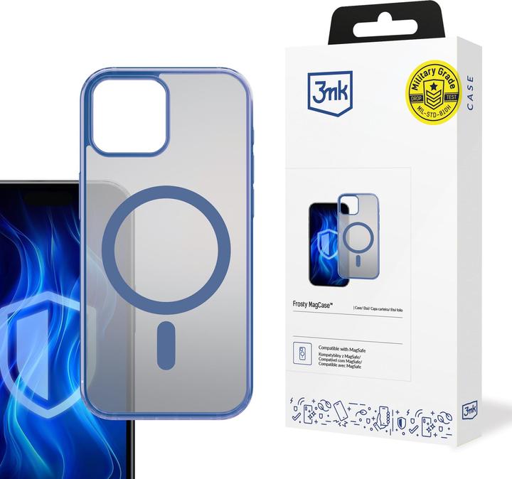 Produktbild 3MK Frosty MagCase Blue Case for Apple iPhone 14 - Transparent (Apple iPhone 14)