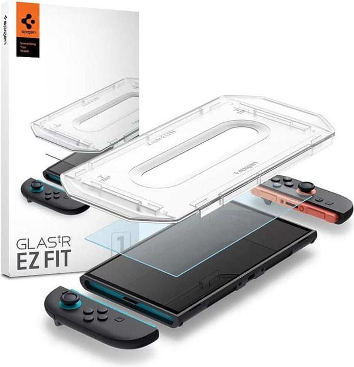 Actual product image Spigen - Screen Protector Glas.tR EZ-FIT (2pack) - for Nintendo Switch 2 - Clear (Switch 2)