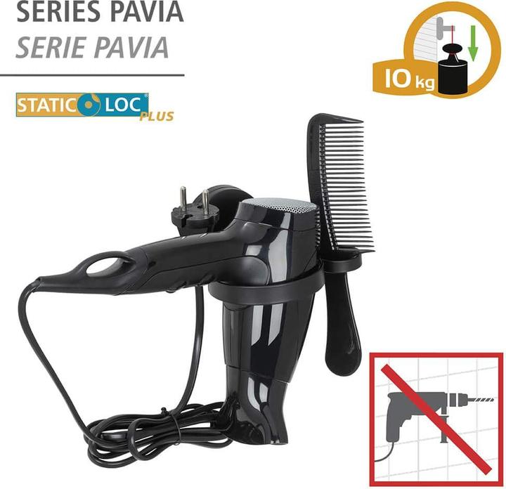 Immagine prodotto Wenko Porta asciugacapelli Static-Loc Plus Pavia