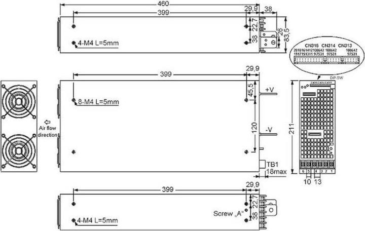 Produktbild MeanWell AC/DC-Netzteilbaustein, geschlossen RST- (5040 W)