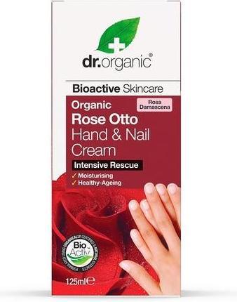 Produktbild Dr. Organic Rose Otto Hand & Nagel Creme Feuchtigkeitsspendend Wiederherstellend 125ml (125 ml)