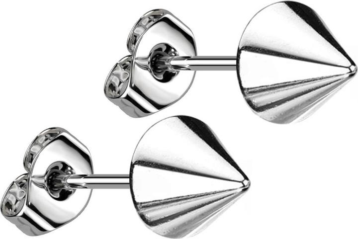 Star Piercing Ohrstecker mit Cone silber (Chirurgenstahl 316L, ohne Messing)