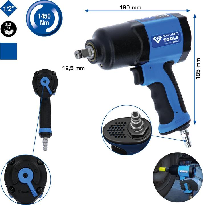 Produktbild Brilliant Tools Druckluft-Schlagschrauber (Druckluft)