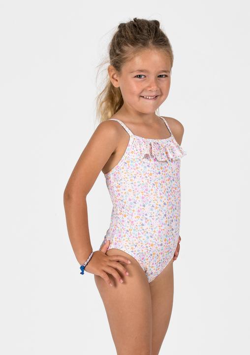 Produktbild Nabaiji Badeanzug Baby/Mädchen mit Rüschen - Print Blumen weiss/rosa (86)