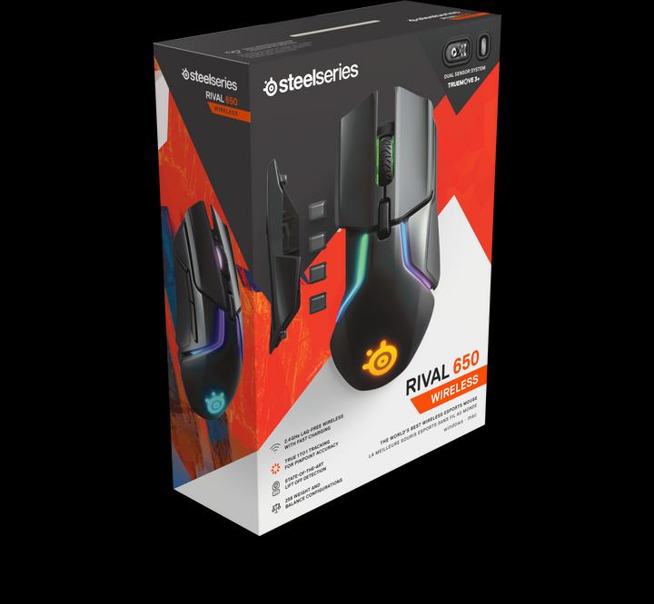 Immagine prodotto SteelSeries Rivale 650 (Senza fili, Cablato)