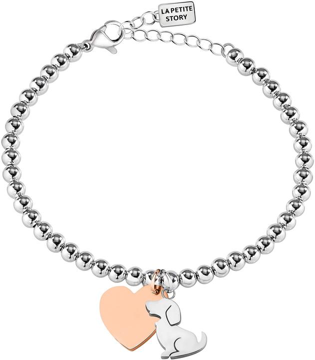 Immagine prodotto La Petite Story Bracciale in acciaio bicolore con cane e cuore LPS05AQI02 (L) (17 cm, Acciaio inossidabile)