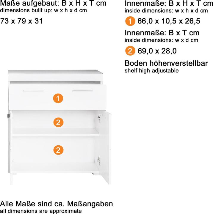 Produktbild Trendteam Amanda (73 x 31 x 79 cm)