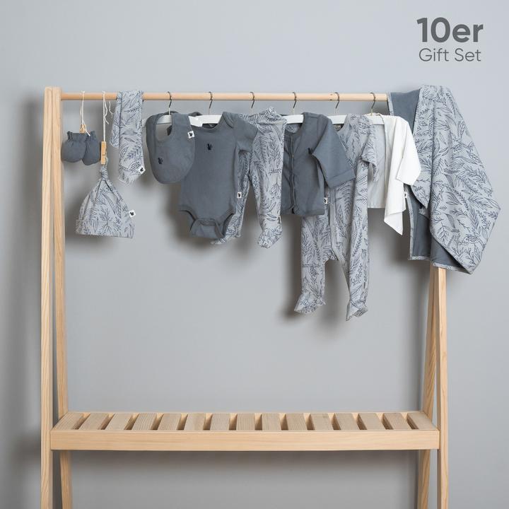 Immagine prodotto TotsTale Premium 10-teiliges Geschenkset aus Bio-Baumwolle – Erstausstattung für Neugeborene (50, 56, 62, 68)