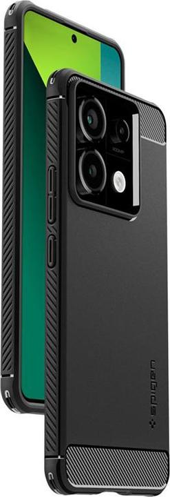 Actual product image Spigen Rugged Armor Xiaomi Redmi Note 13 Pro 5G / Poco X6 5G czarny/matte black ACS07254 (Xiaomi Redmi Note 13 Pro 5G)