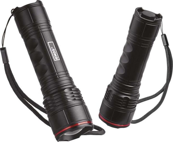 Produktbild Emos LED Metall-Taschenlampe, 330 lm, 3× AAA, FOKUS (12.80 cm, 330 lm)