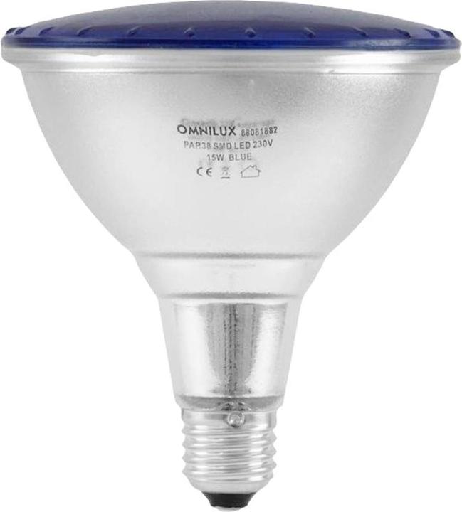 Actual product image Omnilux PAR-38 230V SMD 15W E-27 LED blue (15 W, E27)