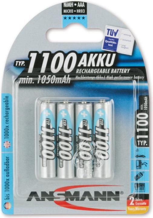 Ansmann Type 1100 (4 Pcs., AAA, 1100 mAh)