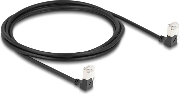 Produktbild Delock RJ45 Netzwerkkabel Cat.6A S/FTP Slim 90° unten / unte (S/FTP, CAT6a, 2.20 m)