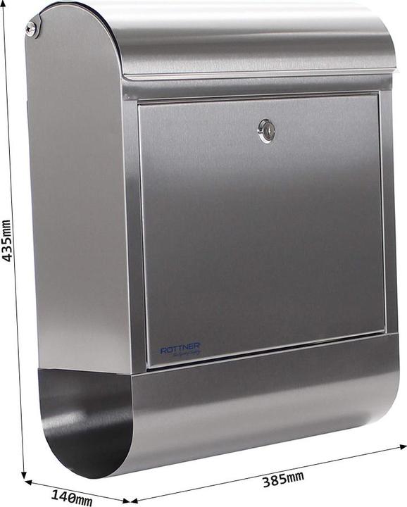 Produktbild Rottner Edelstahl Briefkasten Rondello