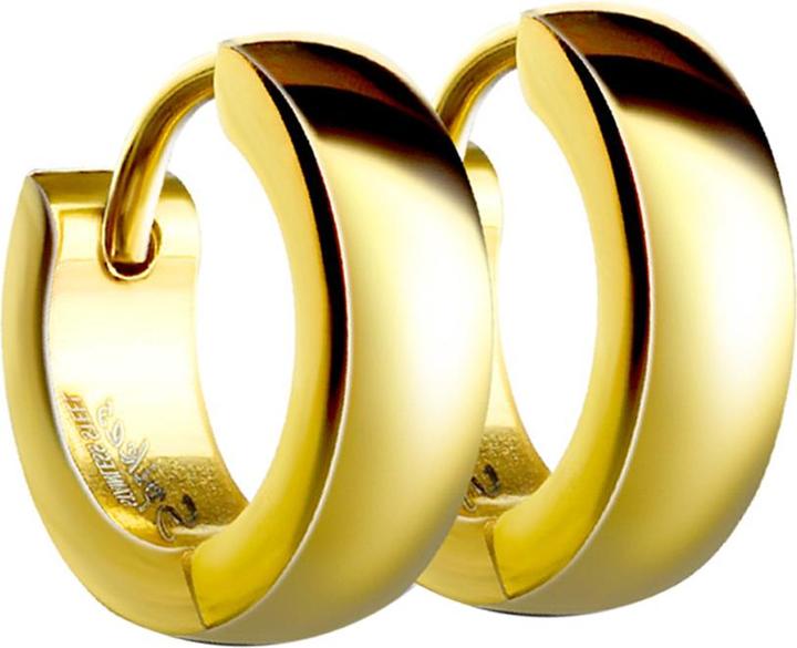 Star Piercing Ohrring zum Klappen abgerundet vergoldet (Chirurgenstahl 316L, ohne Messing)
