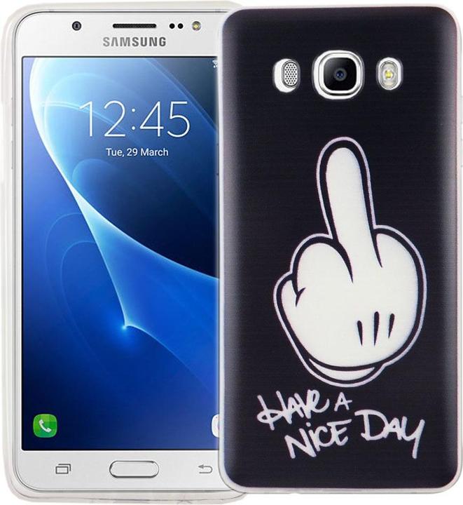 Actual product image König Design Mobile Case for Samsung Galaxy J5 2016 Middle Finger Case Cover Motif Slim (Samsung Galaxy J5 (2016))