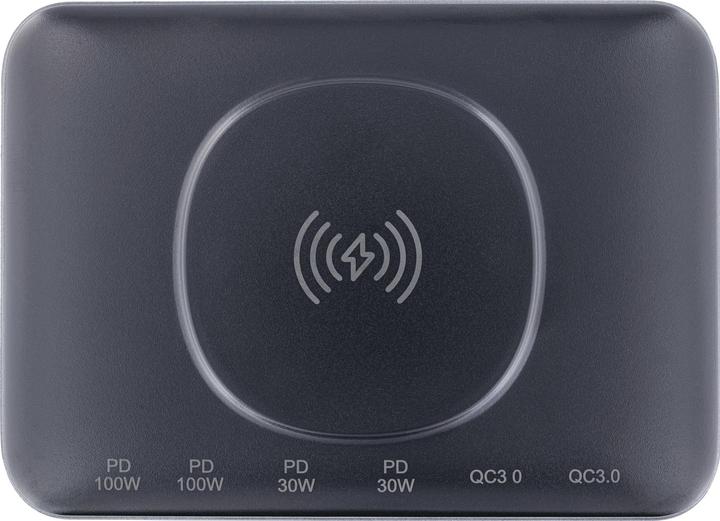 Immagine prodotto InLine Qi Powerstation Multiport, alimentatore, caricatore, 4x USB Tipo-C, 2x USB Tipo-A, GaN, 100W, cavo (100 W)