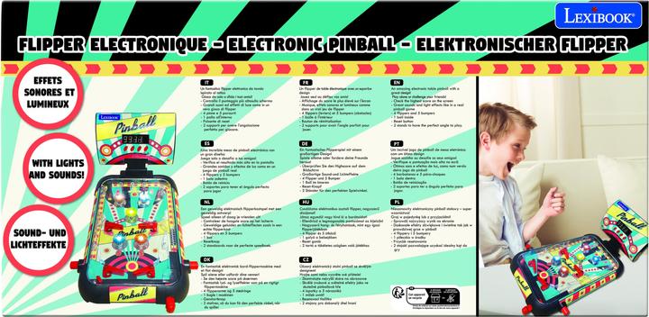 Produktbild Lexibook Elektronischer Flipper mit Licht- und Geräuscheffekten (Englisch, Deutsch, Französisch, Italienisch)