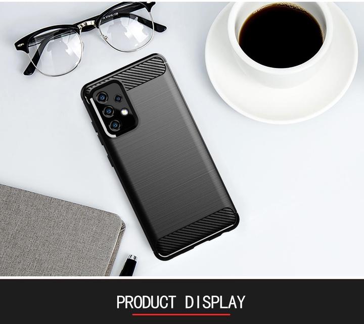 Produktbild Cadorabo TPU Ultra Slim carbon edelstahl Kombi Cover (Samsung Galaxy A72 5G)