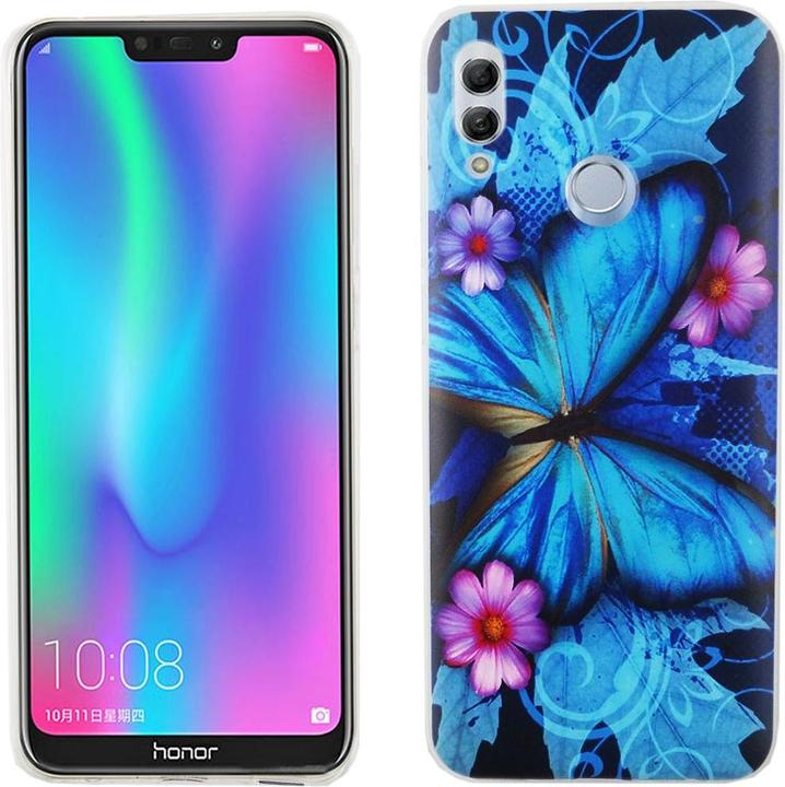 Produktbild König Design Huawei P Smart 2019 Handyhülle Schutzcase Cover Bumper Schale Schmetterling Blau (Huawei P Smart+ (2019))