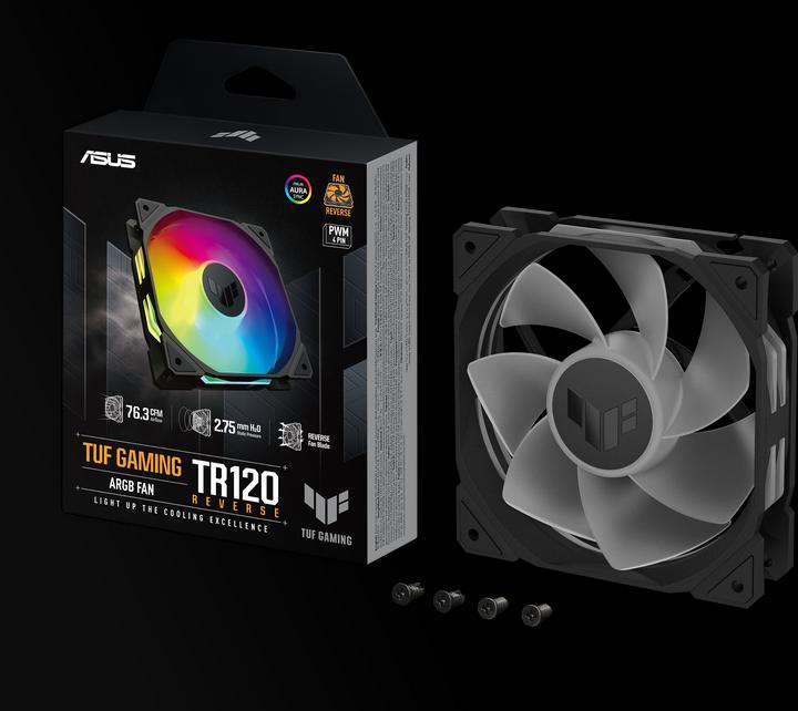 Actual product image ASUS Fan TUF GAMING TR120 FAN ARGB REV BLK (120 mm, 1 x)
