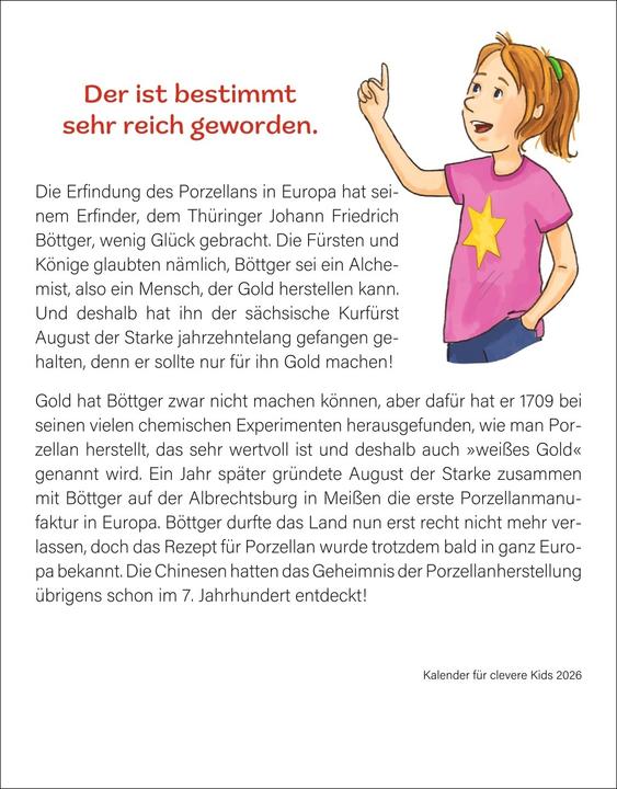 Image du produit Harenberg Kalender für clevere Kids Tagesabreisskalender 2026 (Allemand)