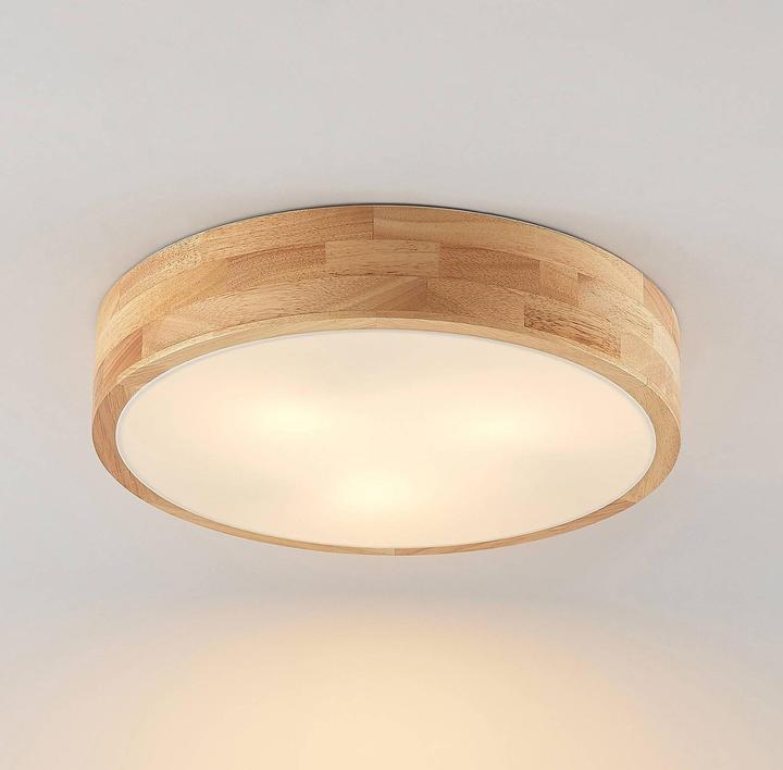 Produktbild Lindby Tanju Deckenleuchte, Eichenholz, Ø 40 cm (E27)