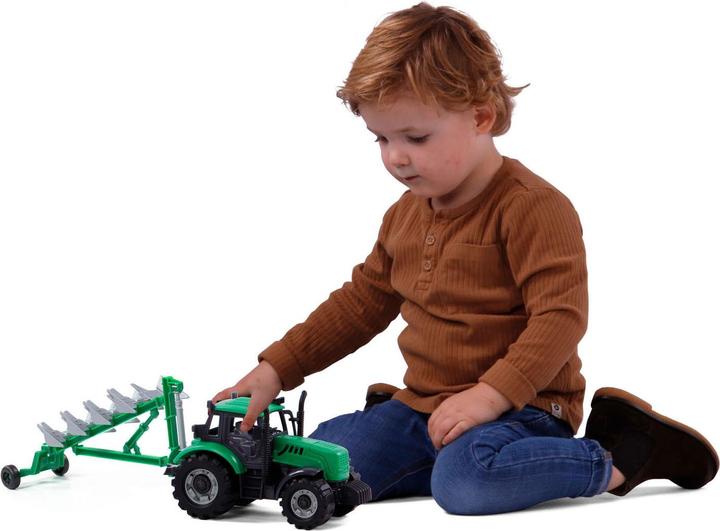 Image du produit Polesie Tracteur Cavallino avec charrue verte, échelle 1:32