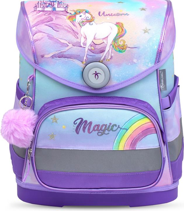 Belmil COMPACT Schulrucksack-Set Rainbow Unicorn Magic (19 l)