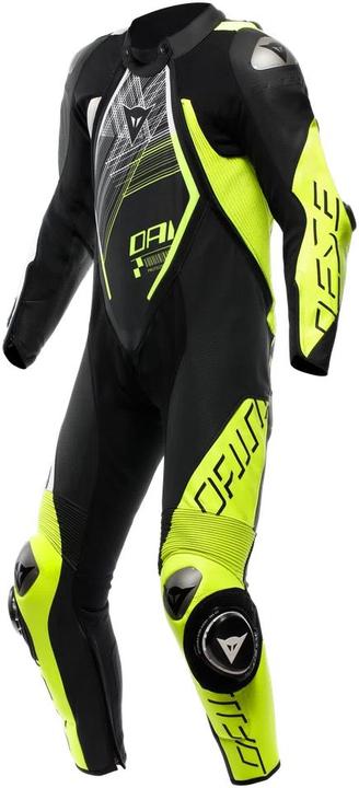 Actual product image Dainese AUDAX D-ZIP Lederkombi 1-Teiler perforiert schwarz-fluo gelb-weiss 56 (Men, 56)