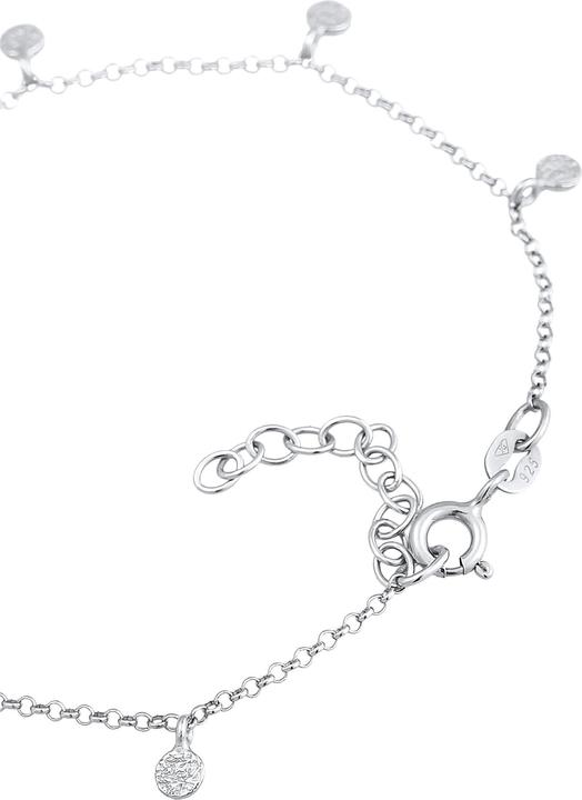 Immagine prodotto Elli Bracciale Piastra Moneta Rotonda Struttura Opaca Argento 925 (16 cm, Argento 925)