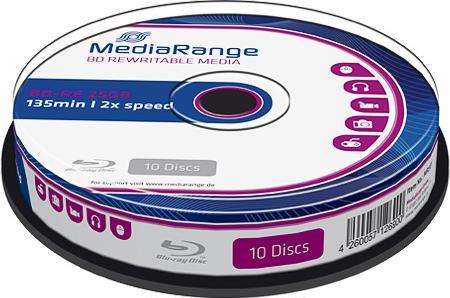 Actual product image MediaRange BD-RE 2x Single Layer 25GB 10 P. (10 x)