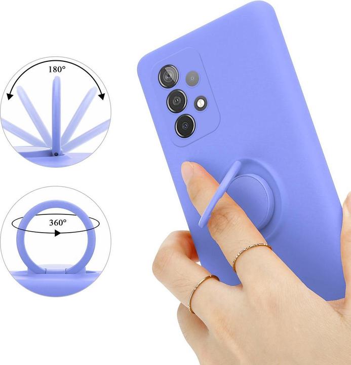 Image du produit Cadorabo TPU Liquid Ring Silicone Case Cover (Samsung Galaxy A52, Samsung Galaxy A52 5G, Samsung Galaxy A52s 5G)