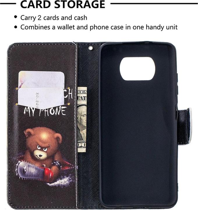 Produktbild König Design Hülle Handy Schutz für Xiaomi Poco X3 Case Flip Cover Tasche Etui Bumper Schwarz (Xiaomi Poco X3)
