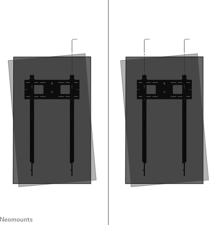 Produktbild Neomounts Wandhalterung 500x800mm 100kg/50-98"/fix/schwarz/Hochformat (Wand, 98", 100 kg)