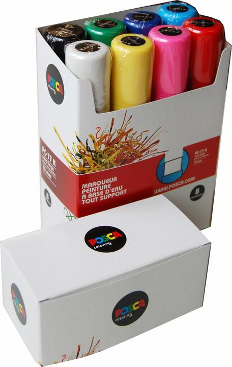 Actual product image Posca Marker PC-17K rectangular tip (Multicoloured, 15 mm, 8 x)