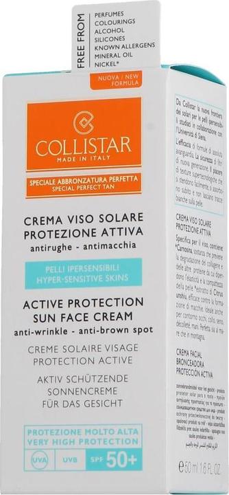 Produktbild Collistar CS Sun - Active Protection Sun Face Cream Anti-Wrinkle SPF 50+ (Sonnencreme Gesicht, SPF 50, 50 ml)