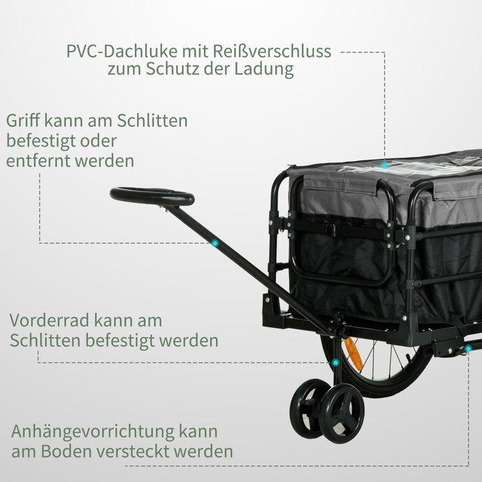 Produktbild Swisshandel24 2-in-1 Fahrradanhänger Lastenanhänger Transportanhänger für Fahrrad mit 20 Zoll-Luftreifen 40 kg Bel